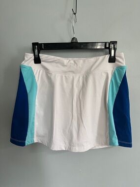 FILA White Tennis Athletic Skort with Aqua and Navy Panels
